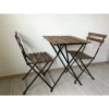 garden table with 2 chairs Acacia Color Dark Brown