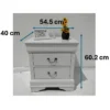 Louisse 2 Drawer Night Stand Solid Wood Bedside Table