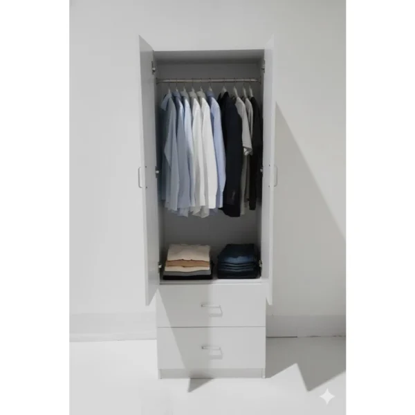 2 Door Wardrobe Storage Cabinet