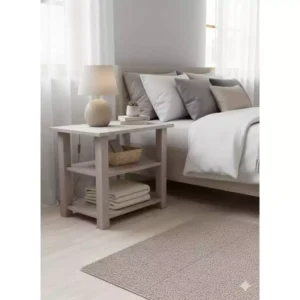 Small Side 2 tier Bed Table Nightstand Bedside Table