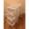 ORIGINAL     Swedish Style 3 Drawer Office Storage Cabinet   Rolling Mesh Organizer